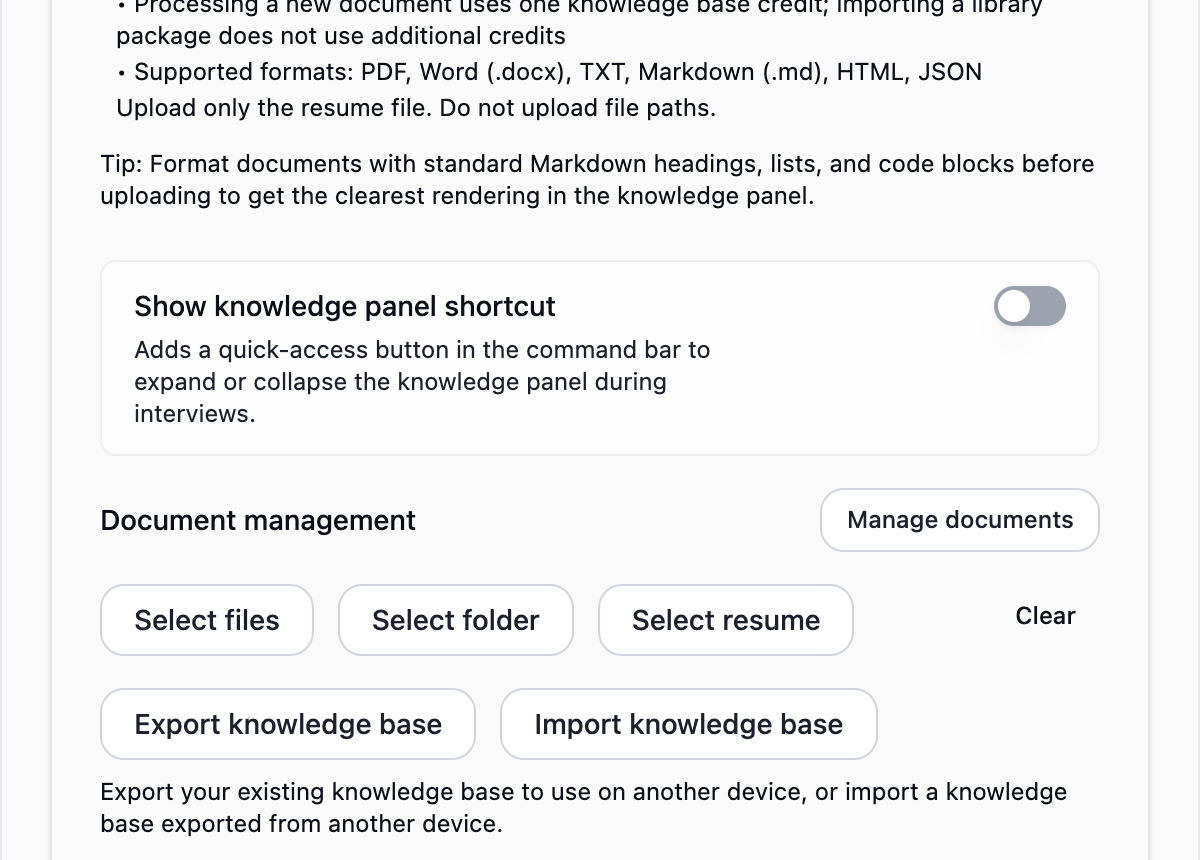 Click Select files and choose an actual document