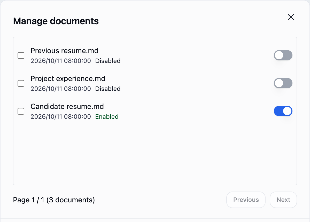 Enable references with the right-hand switch