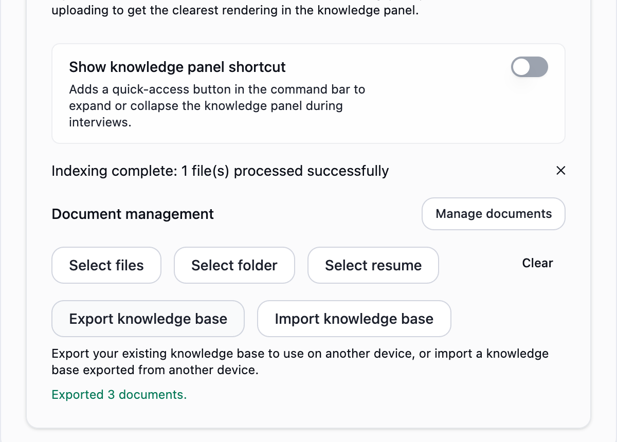 Click Import knowledge base and choose a .gankkb package