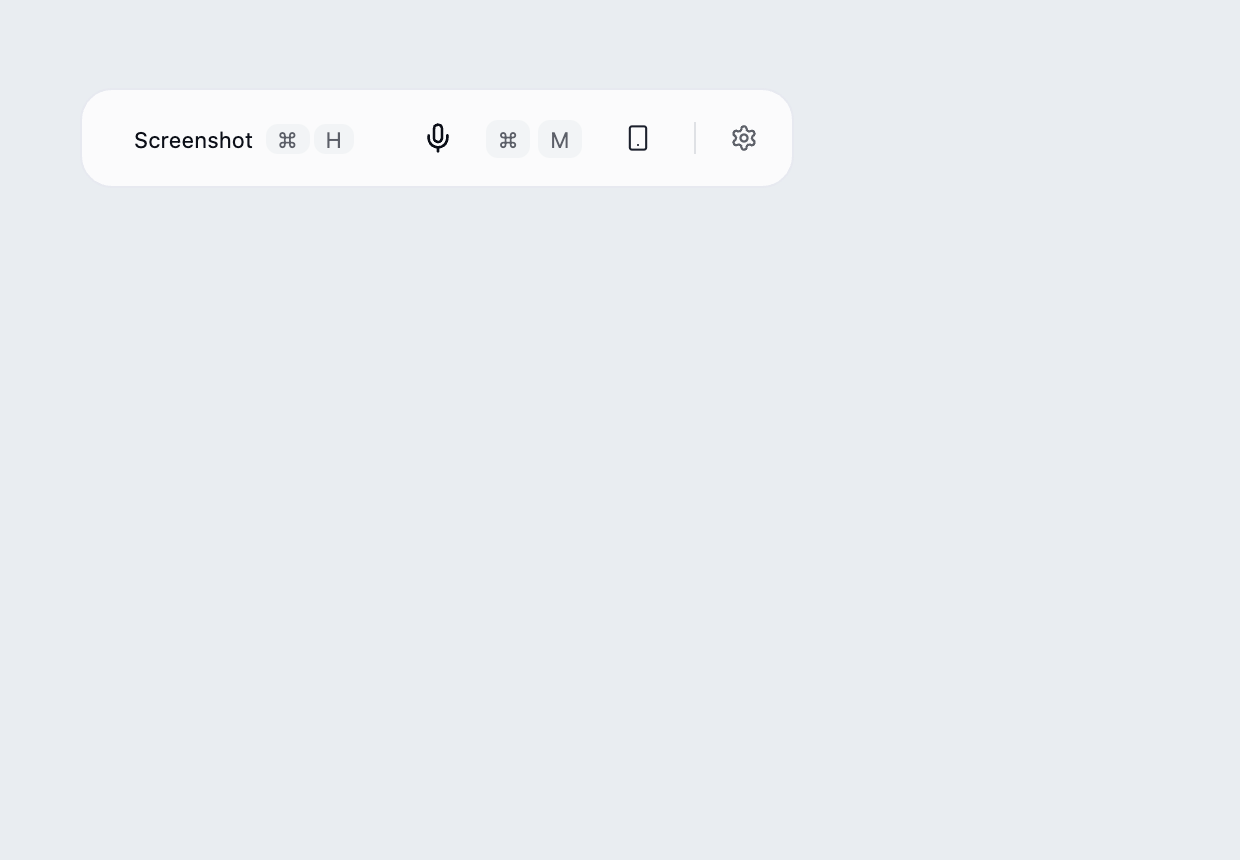 Click the phone icon on the desktop toolbar