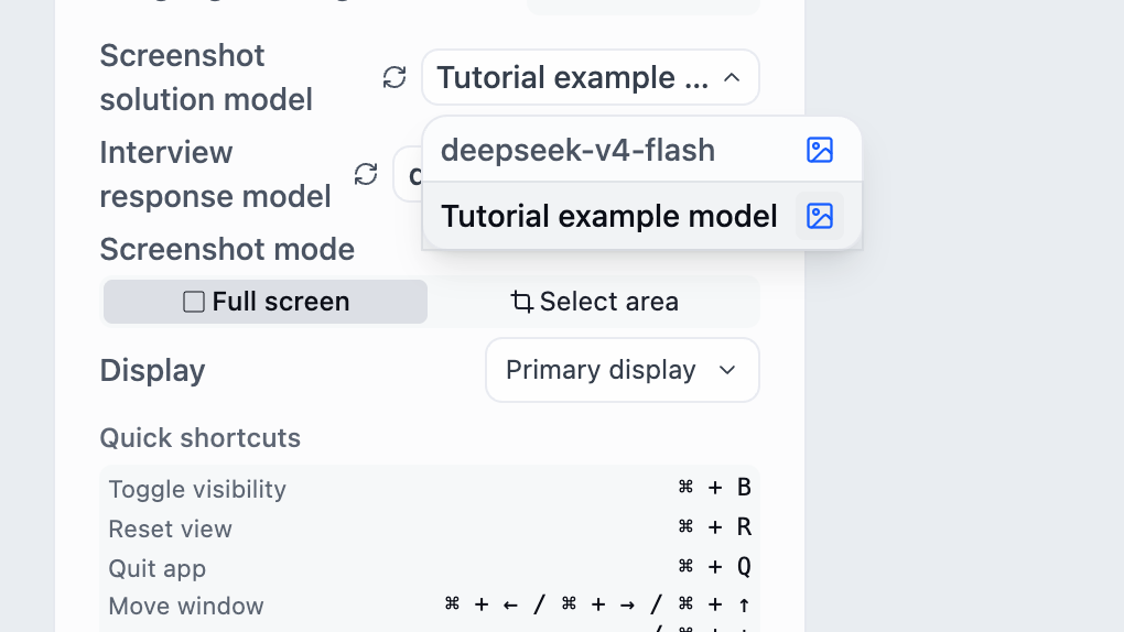 After checking the icon, click the model name