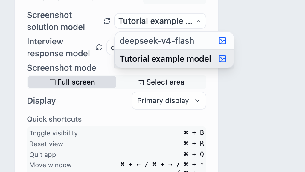 A blue image icon means image input is enabled